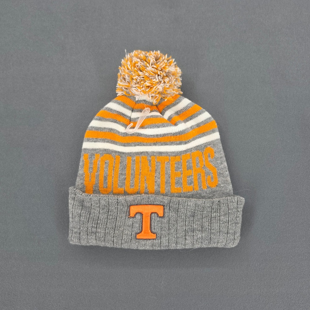 Top of the World Tennessee Volunteers Gray Orange Knit Pom Beanie Hat NCAA